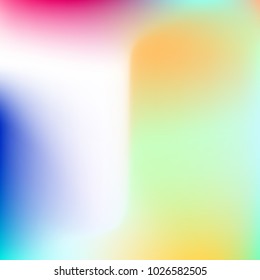 Pastel mesh modern background. Smooth blurred futuristic template. Bright hipster style backdrop. Softly delimited segments, sectors for info. Blank spectrum gradient for printed products, covers.
