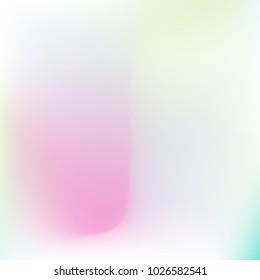 Pastel mesh modern background. Smooth blurred futuristic template. Bright hipster style backdrop. Softly delimited segments, sectors for info. Blank spectrum gradient for printed products, covers.