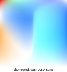 Pastel mesh modern background. Smooth blurred futuristic template. Bright hipster style backdrop. Softly delimited segments, sectors for info. Blank spectrum gradient for printed products, covers.