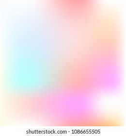 Pastel mesh modern background. Smooth foil blurred futuristic template. Bright hipster style backdrop. Softly delimited segments, sectors for info. Blank spectrum gradient printed products, covers.