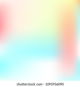 Pastel mesh modern background. Smooth foil blurred futuristic template. Bright hipster style backdrop. Softly delimited segments, sectors for info. Blank spectrum gradient printed products, covers.