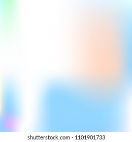 Pastel mesh modern background. Smooth foil blurred futuristic template. Bright hipster style backdrop. Softly delimited segments, sectors for info. Blank spectrum gradient printed products, covers.