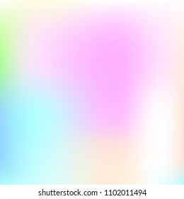 Pastel mesh modern background. Smooth foil blurred futuristic template. Bright hipster style backdrop. Softly delimited segments, sectors for info. Blank spectrum gradient printed products, covers.