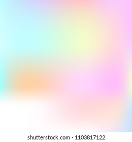 Pastel mesh modern background. Smooth foil blurred futuristic template. Bright hipster style backdrop. Softly delimited segments, sectors for info. Blank spectrum gradient printed products, covers.