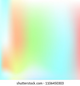 Pastel mesh modern background. Smooth foil blurred futuristic template. Bright hipster style backdrop. Softly delimited segments, sectors for info. Blank spectrum gradient printed products, covers.