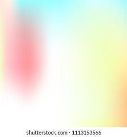 Pastel mesh modern background. Smooth foil blurred futuristic template. Bright hipster style backdrop. Softly delimited segments, sectors for info. Blank spectrum gradient printed products, covers.
