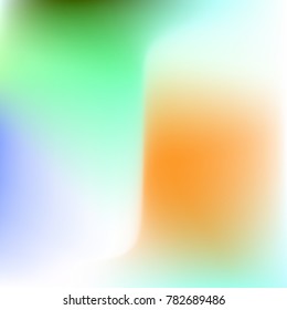 Pastel mesh modern background. Smooth blurred futuristic template. Bright hipster style backdrop. Softly delimited segments, sectors for info. Blank spectrum gradient for printed products, covers.