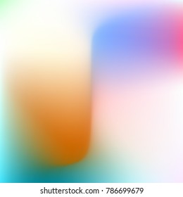 Pastel mesh modern background. Smooth blurred futuristic template. Bright hipster style backdrop. Softly delimited segments, sectors for info. Blank spectrum gradient for printed products, covers.