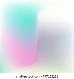 Pastel mesh modern background. Smooth blurred futuristic template. Bright hipster style backdrop. Softly delimited segments, sectors for info. Blank spectrum gradient for printed products, covers.
