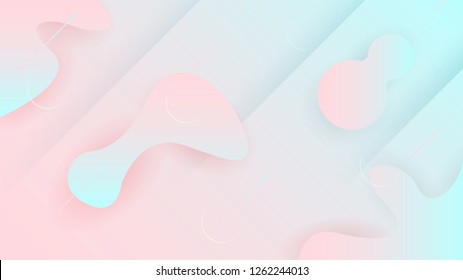pastel minimal geometric background. Dynamic shapes composition. Eps10 vector.