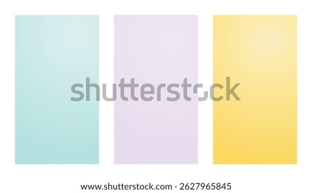 Pastel minimal gradient backgrounds in blue lavender and yellow for modern creative design projects. Calmness atmospheric vertical photo footage for TikTok, Instagram, Reels, Shorts