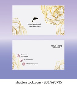  Pastel, minimalist golden rose vector card design illustration template on white