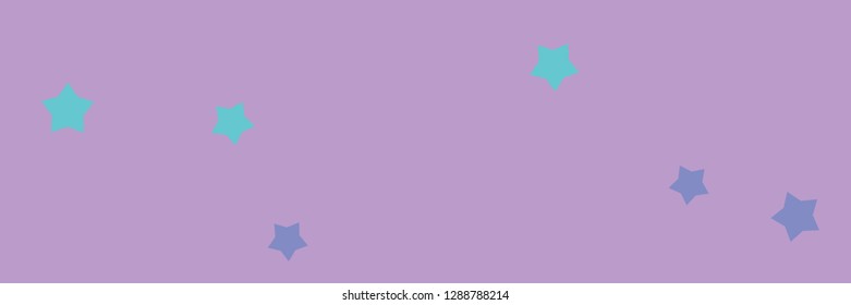Pastel mint, pink, purple, blue, violet stars background vector banner useful for cards, design, decoration, fabric and paper prints, advertising.