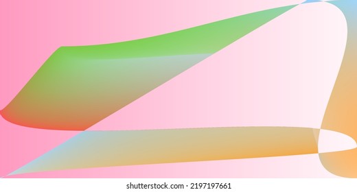 Pastel Modern Rainbow Layers Illustration. Smooth Color Pink Shape Fluid Gradient Mesh. Digital Technology Neon Psychedelic Smooth Surface. Futuristic Dynamic Minimal Multicolor Original Background.