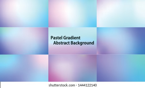 Pastel Multi Color Gradient Vector Background Simple form   blend color spaces as contemporary background graphic Set