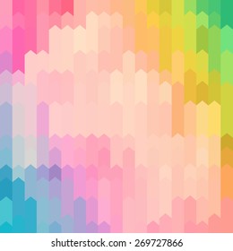Pastel multi colored abstract arrow pattern background