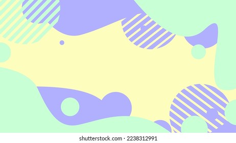 Pastel Multi Colored Abstract Illustration with Circle, Modern Style