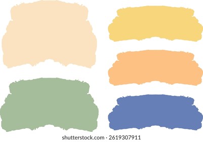 coleção de banners de caixa de texto abstratos com várias cores pastel