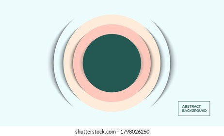 Pastel multicolor Papel circular cortar ilustración vectorial de fondo abstracto mejor para fondo, afiche y papel tapiz