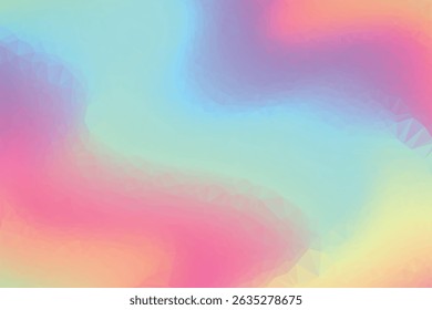 Dégradé de maille multicolore pastel, composé de formes géométriques triangulaires, dans un style low-poly. Parfait pour un arrière-plan site web.