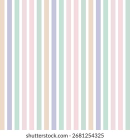 Diseño de patrón sin fisuras de rayas multicolores pastel