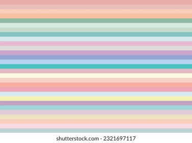 Pastel multicolors in horizontal stripe, vector illustration.