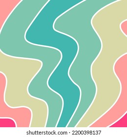 Pastel Muted Color Background. Wave Style Pastel Abstract Background