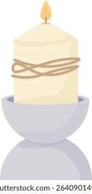 Pastel Muted Colors Scented Candle Decorative Candle Candles Graphic Illustration