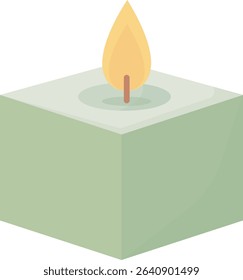 Pastel Muted Colors Scented Candle Decorative Candle Candles Graphic Illustration