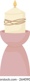 Pastel Muted Colors Scented Candle Decorative Candle Candles Graphic Illustration