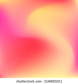 Pastel Neon Color Watercolor Blurred Texture. Trendy Peach Curve Yellow Sunrise Background. Bright Liquid Red Fluid Orange Gradient Background. Warm Pink Flow Vibrant Sunset Swirl Gradient Mesh.