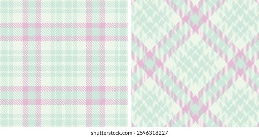 Pastel Neon Off White Seamless Tartan Fabric Design Variant 411