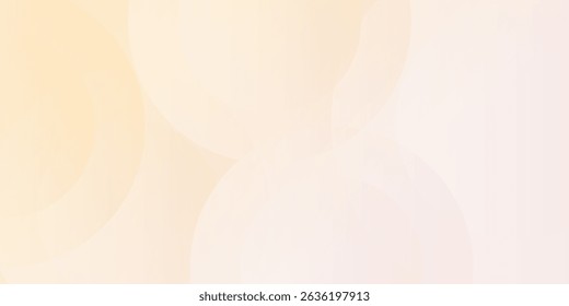 Pastel orange abstract background with layers on bright space with overlapping circle effect decoration. Circle style concept modern graphic design element for banner.