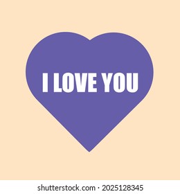 Pastel Orange Background Heart Icon With Text