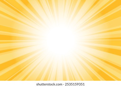 Pastel Laranja Sunburst Padrão Fundo. Raios solares abstratos piscam fundo. Fundo de efeito de sunburst cômico brilhante para modelos, banners de vendas, eventos, anúncios, web, e muito mais.
