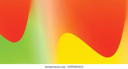 Pastel orange wavy blur texture. Abstract hologram liquid gradient background 3d rendering