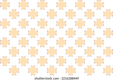 Pastel Orange and white Geometric Checkered Pattern Vector Art is surrounded on all four sides by a checker of a different colour.