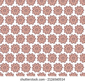 pastel orange and White Vector seamless ikat floral pattern. Seamless background pattern. Modern stylish texture. Repeating geometric.can be used for textile