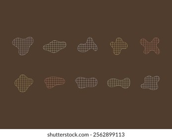 Pastel Organic Grid Element Set