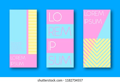 Pastel page design set, multi usage, eps 10
