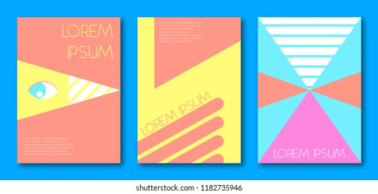 Pastel page design set, multi usage, eps 10