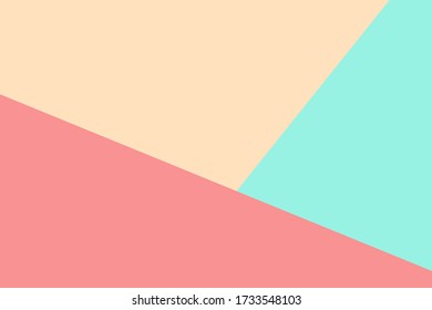 Pastel paper backgrounds are superimposed over each other causing shadows. Looks beautiful and modern.