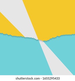 Pastel paper concept minimal background with ragged edge. Vector design