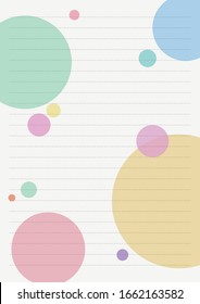 Pastellpapier mit Vektorillustration für A4 bedruckbar. Rutsche Notizbuchseite.
