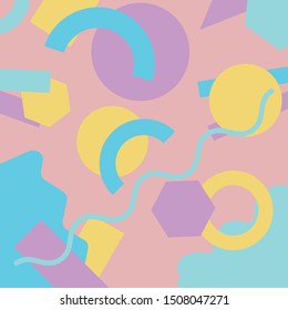Pastel Pattern background with round shapes