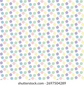Pastel Pattern of Linked Circles