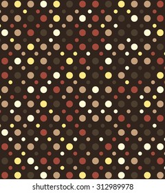 Pastel pattern with multicolored  retro circles