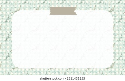 Pastel pattern of several types of small leaves poster notepad background