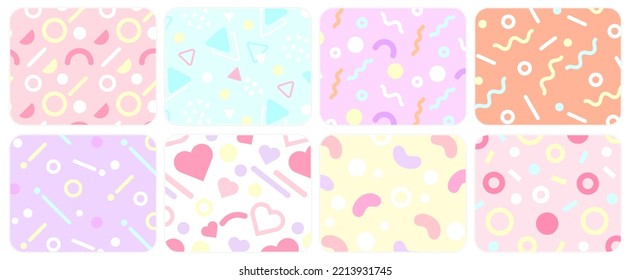 Pastel Patterns,Memphis Pattern,Backgrounds,Cute,Pastel, fancy,Suitable for cute designs,lovely,girly,designs,geometry.