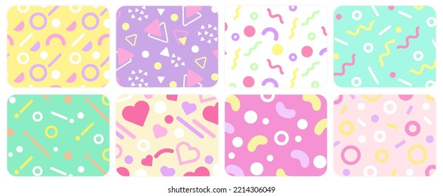 Pastel Patterns,Memphis Pattern,Backgrounds,Cute,Pastel, fancy,Suitable for cute designs,lovely,girly,designs,geometry.